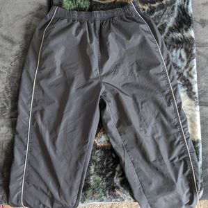 Gray thermal track pants